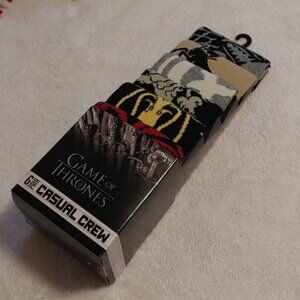 HBO Game of thrones brand new 6 pair Casual Crew socks BNIP